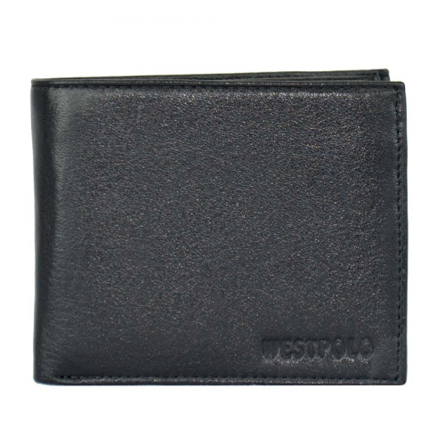 Мужское портмоне кожаное черный West Polo 092/101 Турция